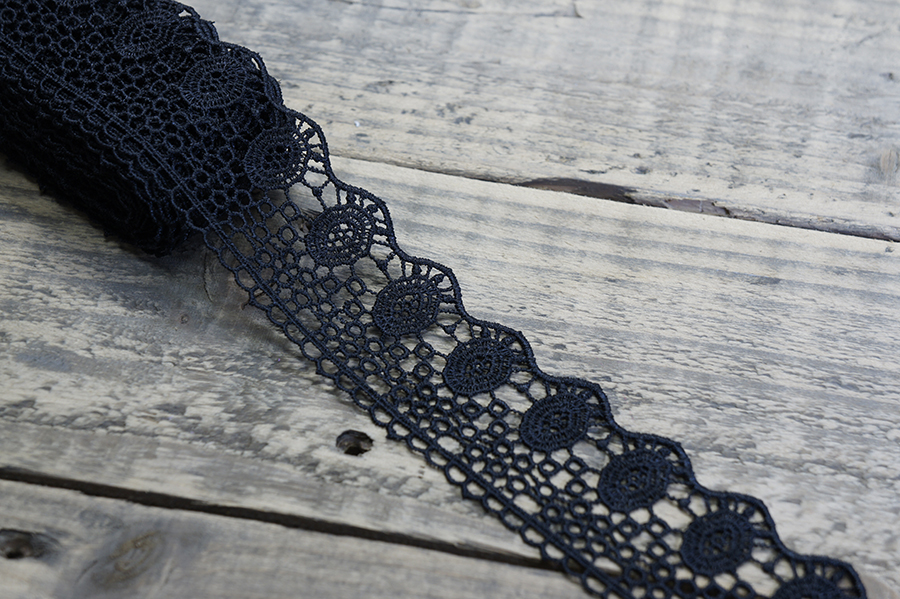 Мереживо гіпюр 50 мм SinemBro чорний 4G4222-50-black