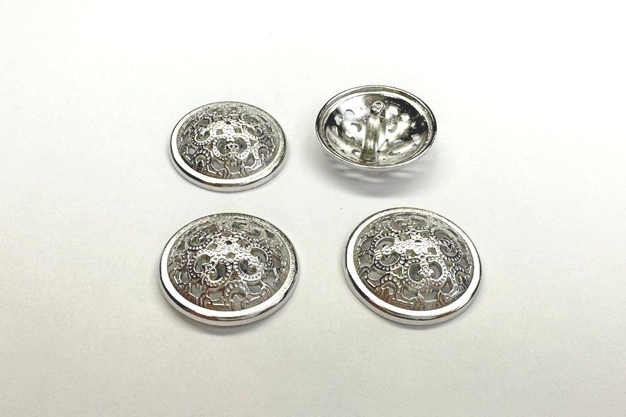 Гудзик на ніжці 18 мм Mertbutton нікель SMB-7140