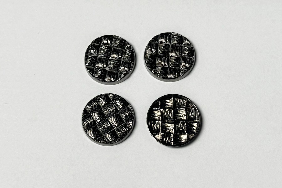 Гудзик на ніжці 25 мм Mertbutton нікель чорний UTS-29