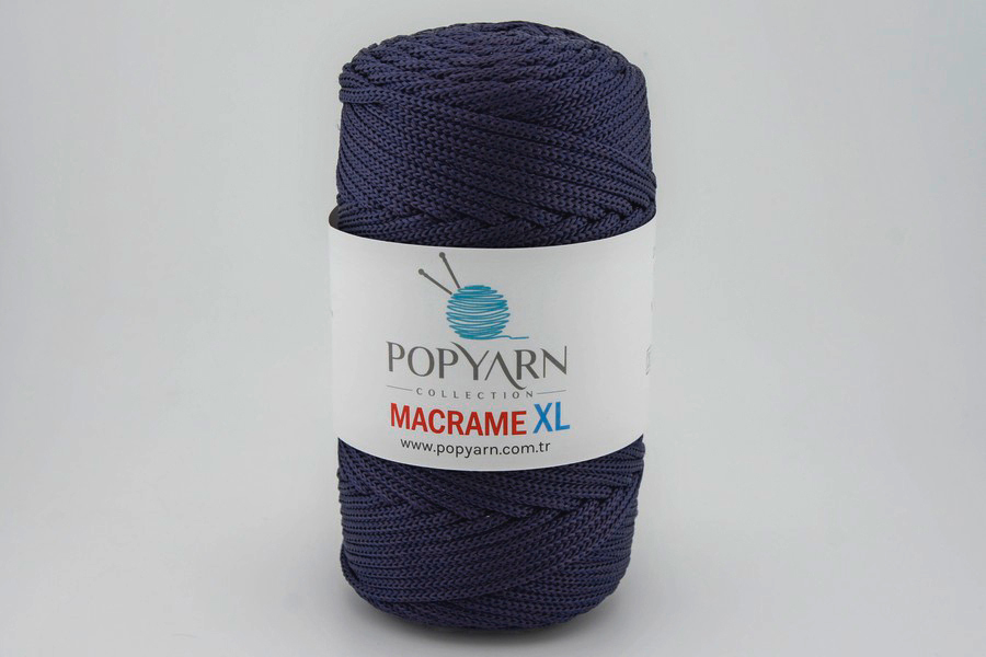Пряжа POPYARN Macrame XL шнур поліпропілен 100% фіолетовий 125м(250гр) 492