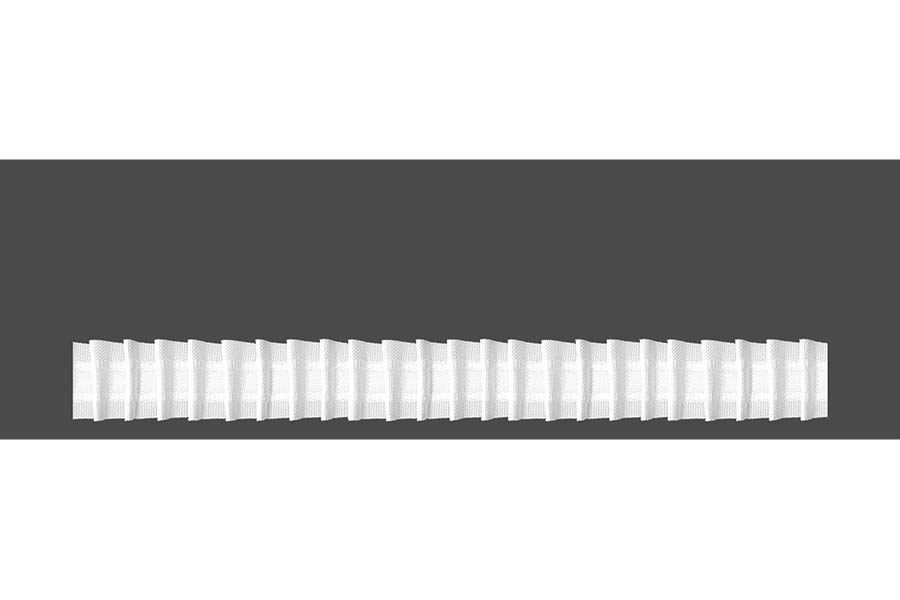 Тасьма для збірки 25 мм коеф. 1:2, рівномірна білий