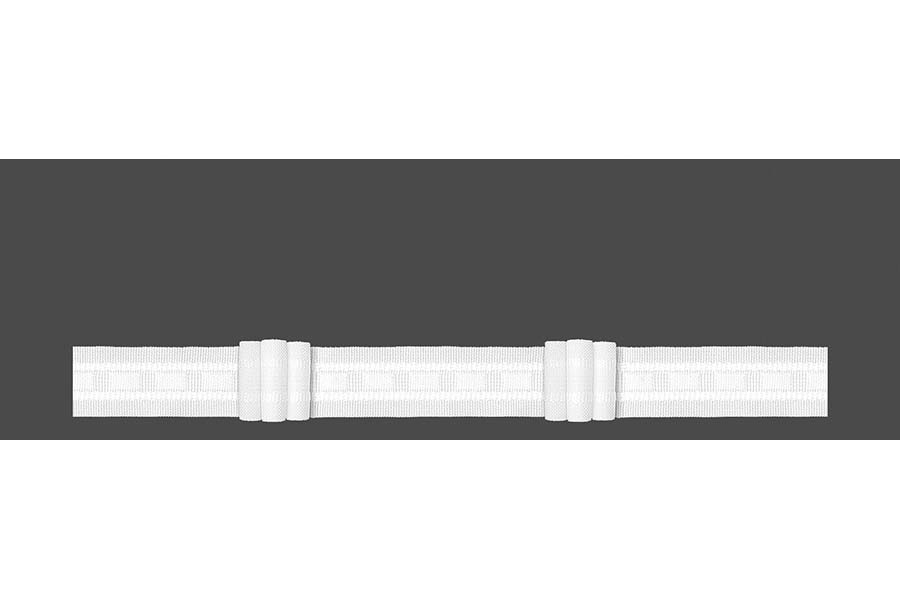 Тасьма для збірки 25 мм коеф. 1:2, бантова білий