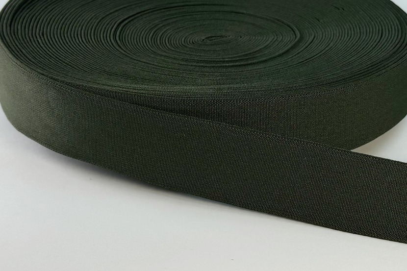 Тасьма еластична 40 мм жаккардова ткана хакі