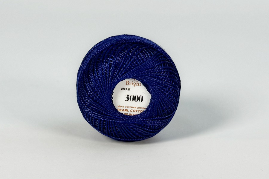 Ірис нитки Bright бавовна 100% електрик яскравий 80м(10гр) 3000