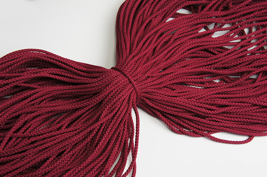Шнур 4.0 мм для взуття 1-35 Лента малиновий