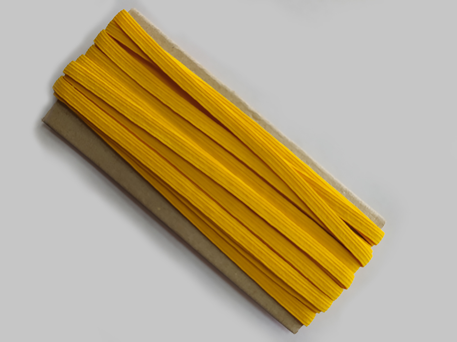 Тасьма еластична 7 мм Лента плетена жовтий