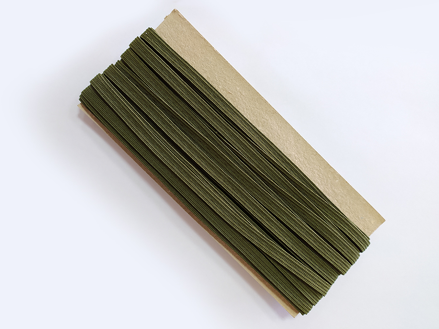 Тасьма еластична 7 мм Лента плетена болотний темний