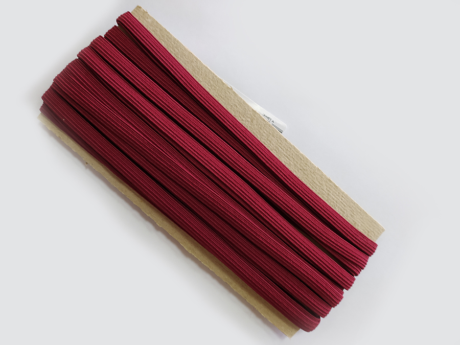 Тасьма еластична 7 мм Лента плетена бордовий