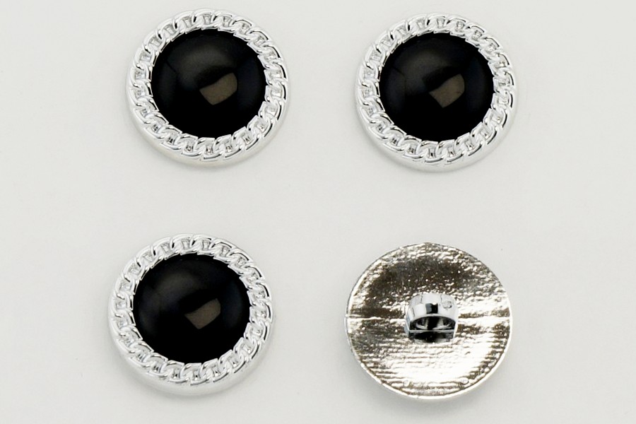 Гудзик на ніжці 21 мм Mertbutton металізований чорний КМ-16 KM-16-04-34-000/nik