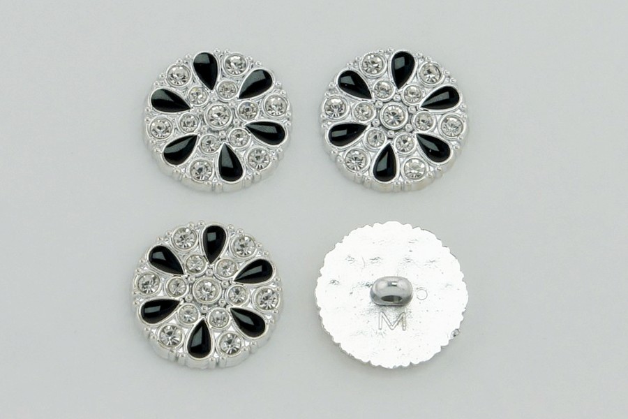 Гудзик на ніжці 25 мм Mertbutton металізований нікель TN-09