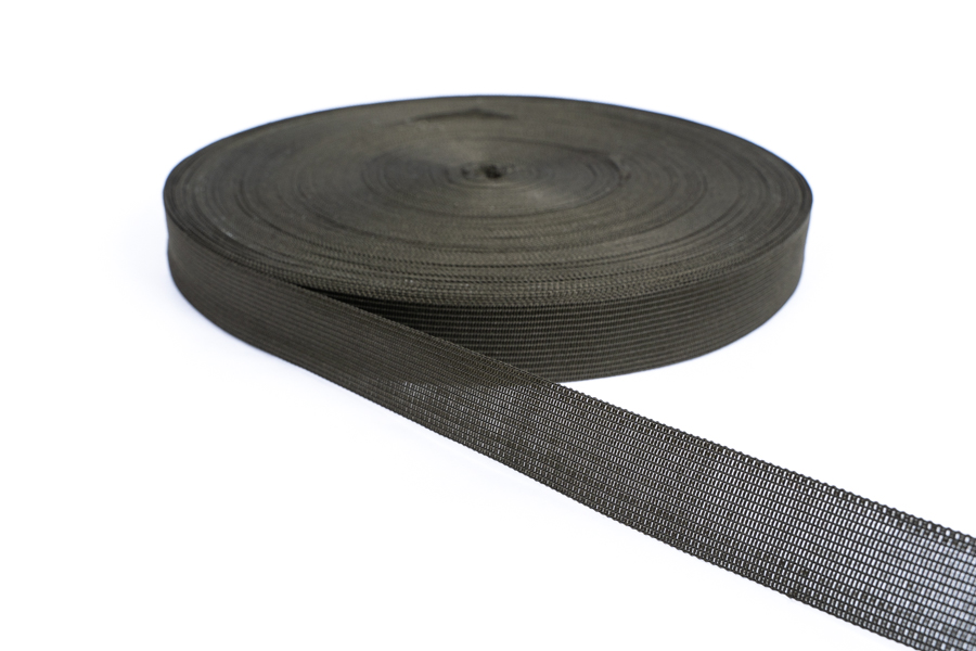 Тасьма 23 мм в'язана болотний темний