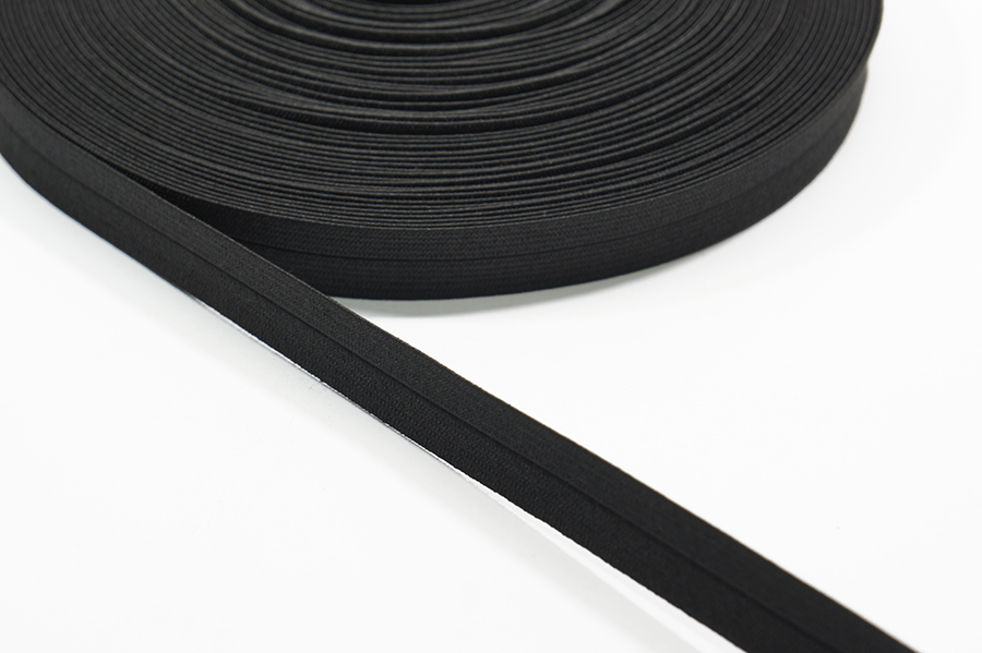 Тасьма еластична 16 мм облямівочна ткана чорний