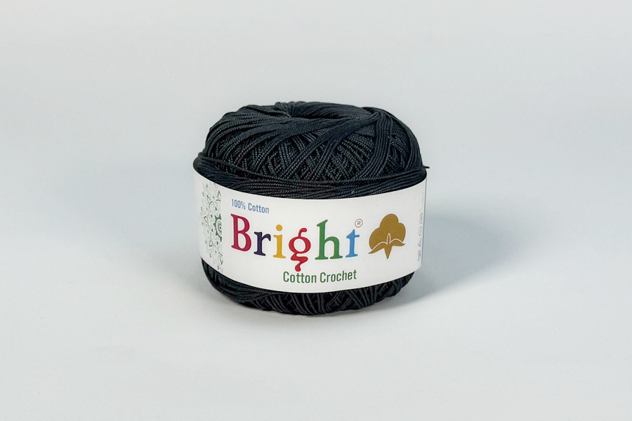 Ірис нитки Bright бавовна 100% сірий темний 230м(50гр)