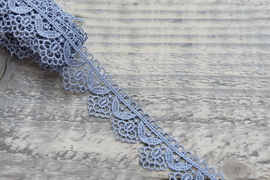 Мереживо гіпюр 30 мм SinemBro сірий