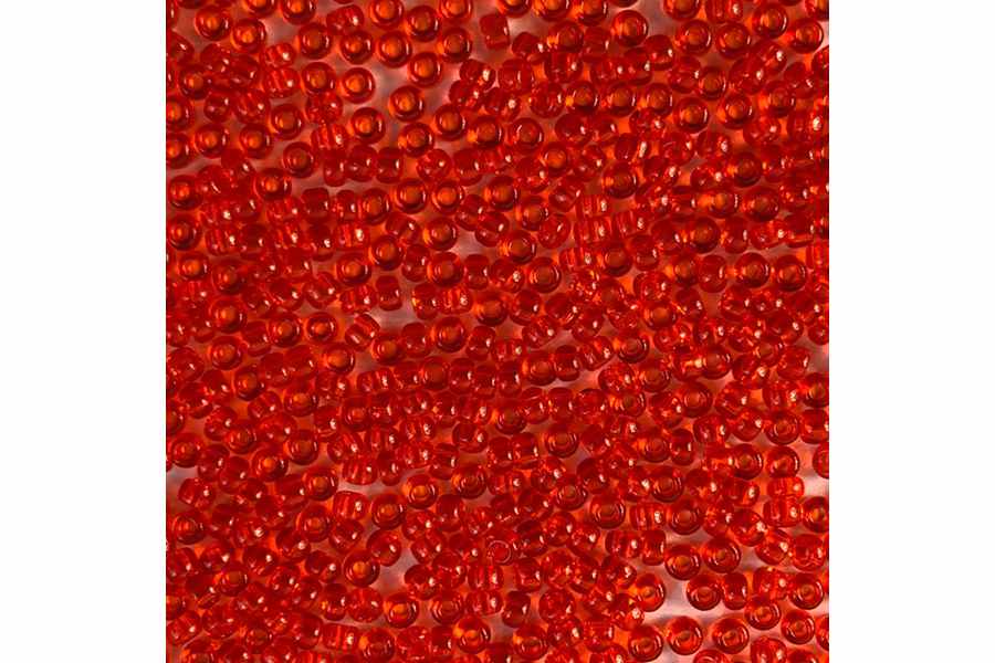 Бісер Preciosa 90050 №10 прозорий кольоровий теракотовий темний 2,3 мм