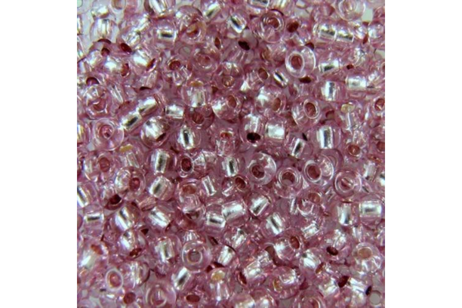 Бісер Preciosa 78195 №10 прозорий сольгель рожевий бузковий 2,3 мм
