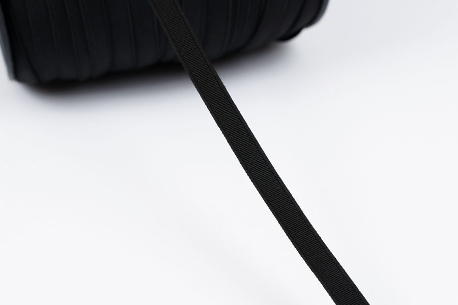 Тасьма еластична 10 мм взуттєва ткана чорний