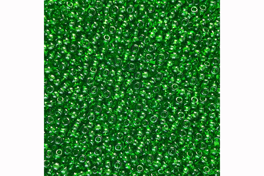 Бісер Preciosa 50120 №10 прозорий кольоровий зелений 2,3 мм