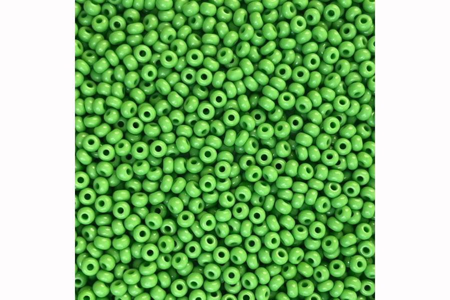 Бісер Preciosa 53210 №10 непрозорий натуральний зелений світлий 2,3 мм