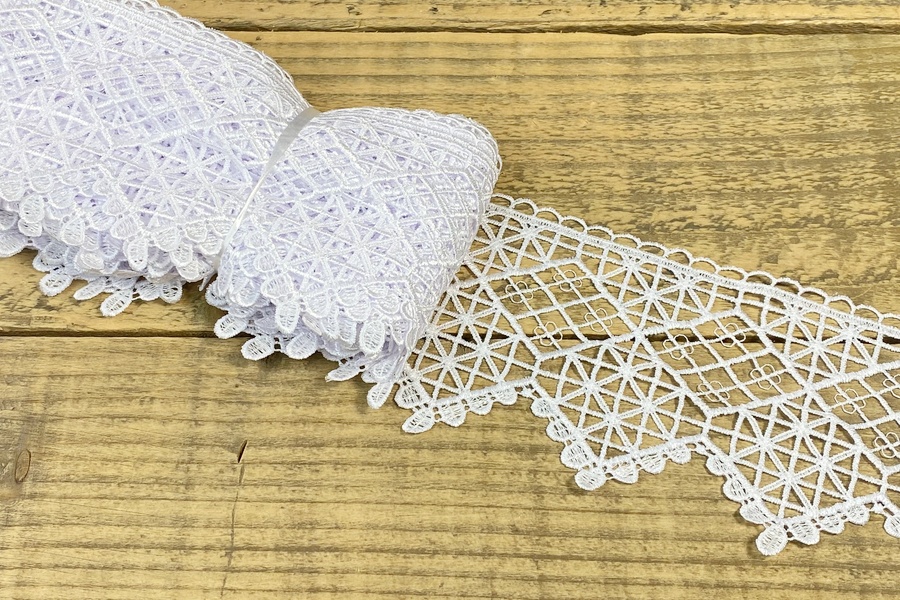 Мереживо гіпюр 90 мм SinemBro білий