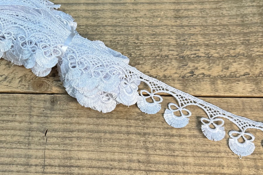 Мереживо гіпюр 40 мм SinemBro білий