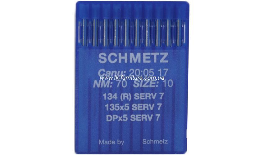 Голки універсальні № 70 SCHMETZ з товстою колбою, кругле стандартне вістря №70 DPx5