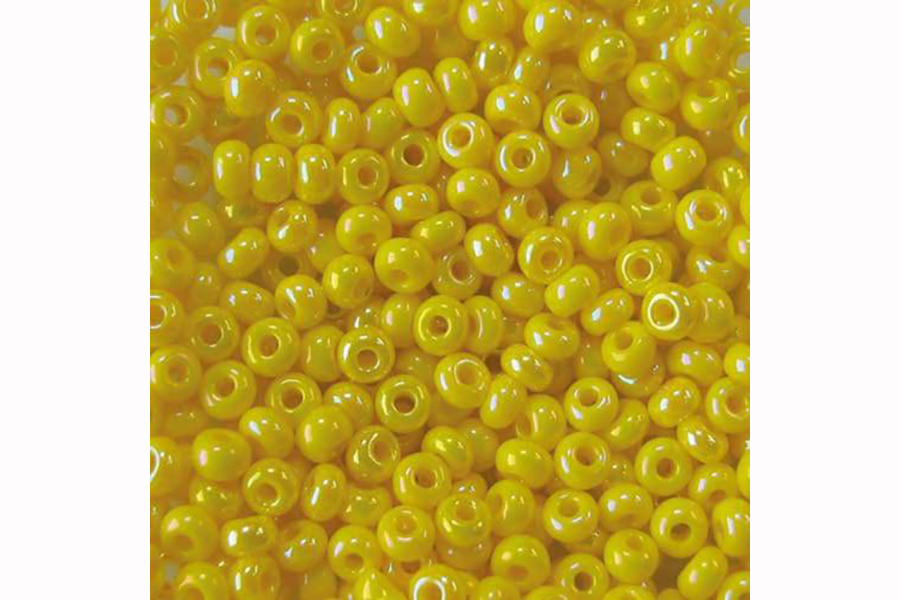 Бісер Preciosa 84110 №10 непрозорий райдуга жовтий 2,3 мм