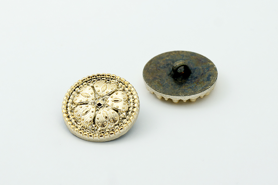 Гудзик на ніжці 28 мм Mertbutton металізований золото TR 627-44-gold