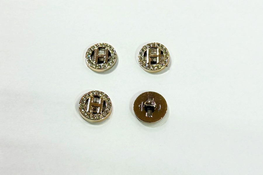 Гудзик на ніжці 17 мм Mertbutton металізований золото BR-662-28-gold