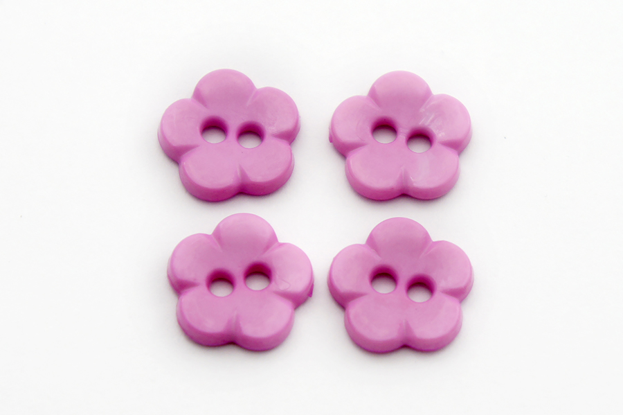 Гудзик 14 мм Mertbutton 2 отвори глянець рожевий