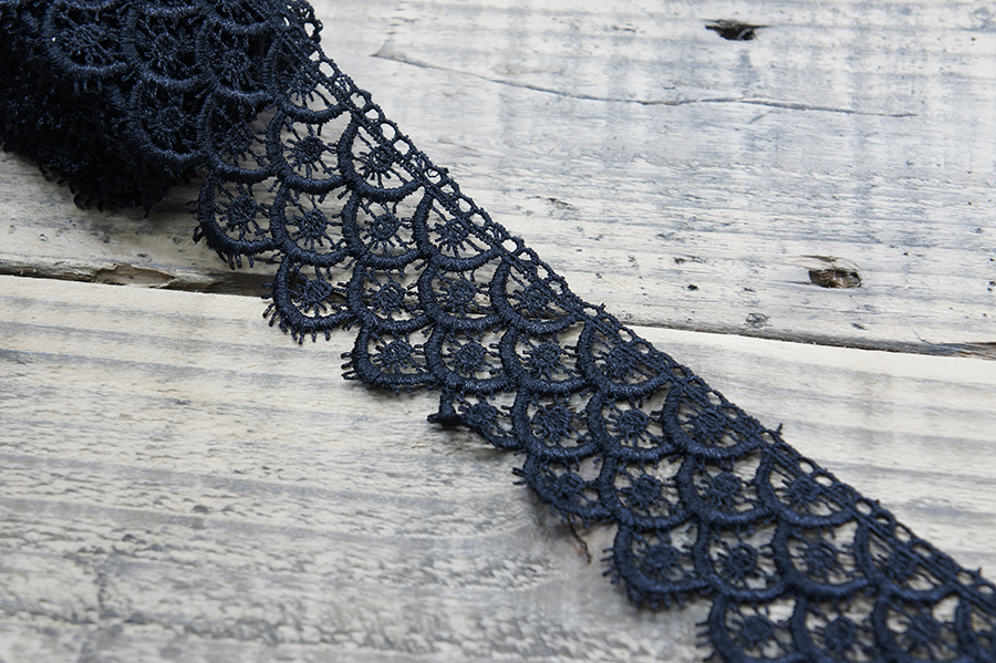 Мереживо гіпюр 55 мм SinemBro чорний 4G4232-55-black