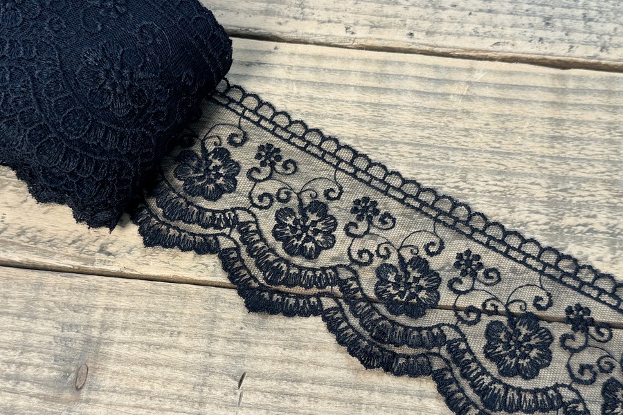 Мереживо блюмарин 90 мм SinemBro чорний 8BE1159Z-90-0000