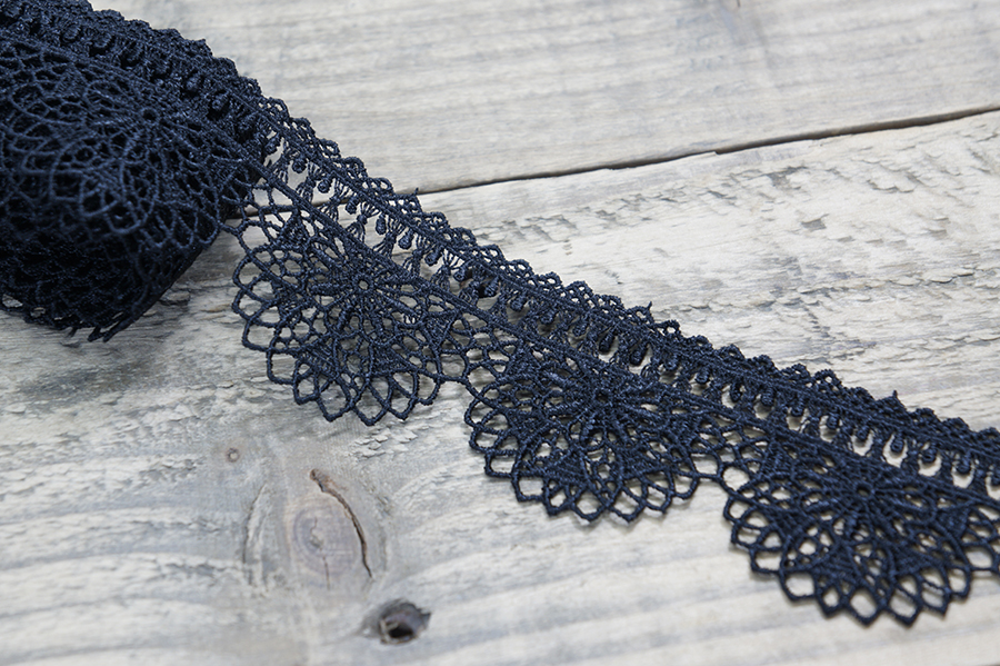 Мереживо гіпюр 55 мм Mertbutton чорний