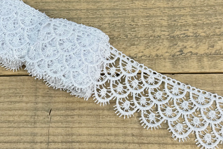 Мереживо гіпюр 55 мм SinemBro білий