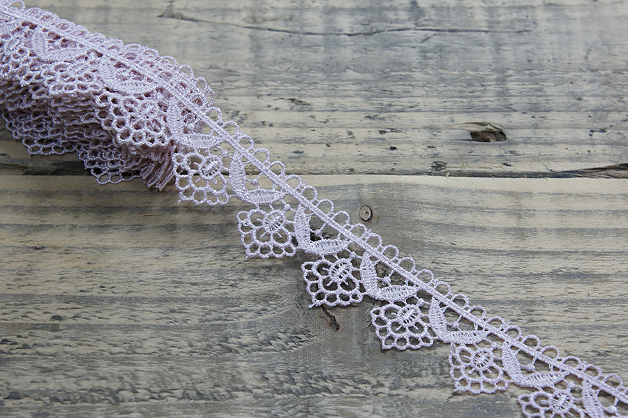 Мереживо гіпюр 30 мм SinemBro рожевий