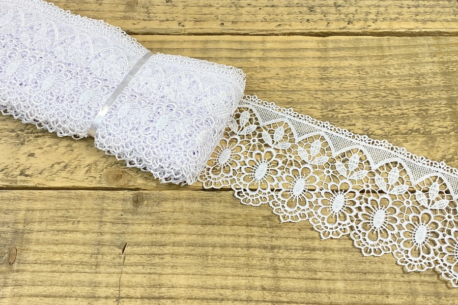 Мереживо гіпюр 85 мм SinemBro білий