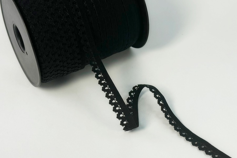 Тасьма еластична 9 мм декоративна чорний