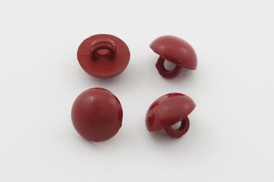 Гудзик на ніжці 10 мм Mertbutton однотонний червоний темний