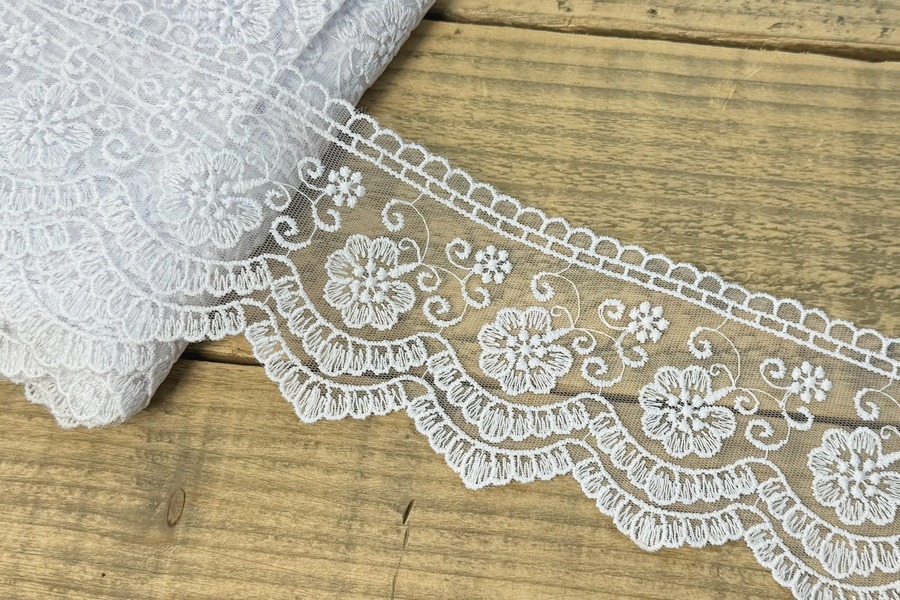 Мереживо блюмарин 90 мм SinemBro білий 8BE1159Z-90-9999