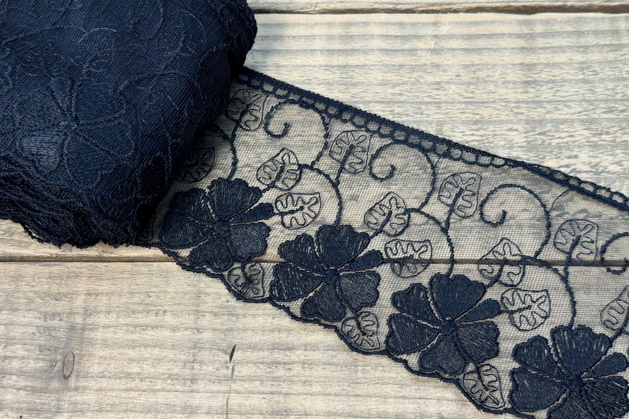 Мереживо блюмарин 110 мм SinemBro чорний