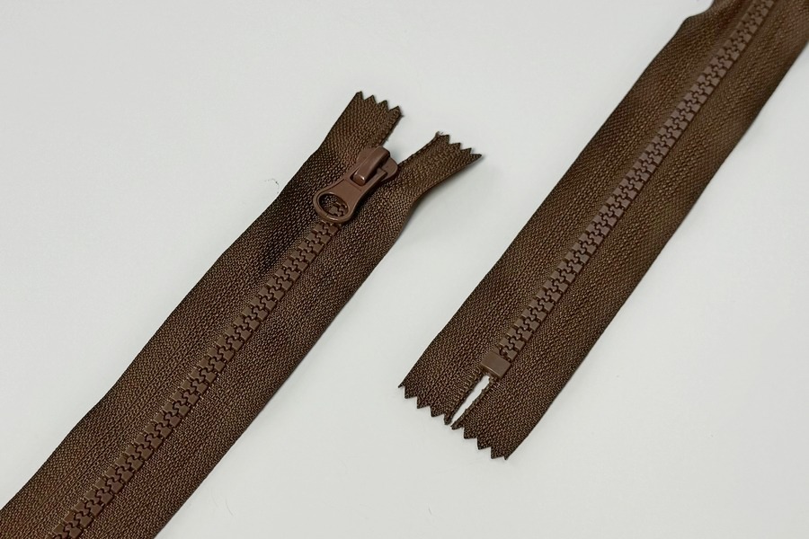 Блискавка MH Тип 5, нероз'ємні шоколадний 18 см