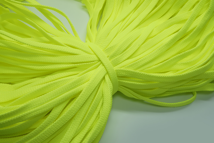 Шнур 9.0 мм для взуття 7-859 Лента салатовий кислотний