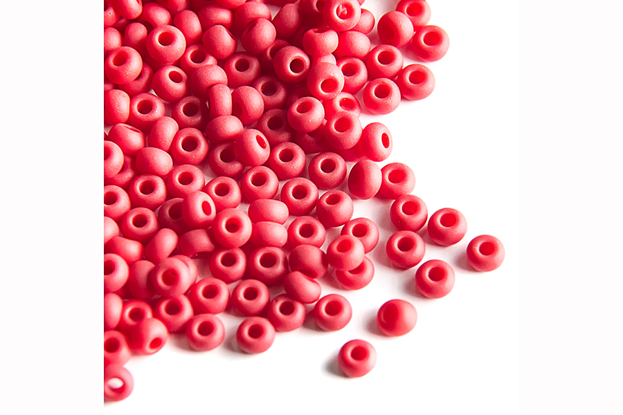 Бісер Preciosa 93190/1-5 №10 непрозорий матовий червоний світлий 2,3 мм