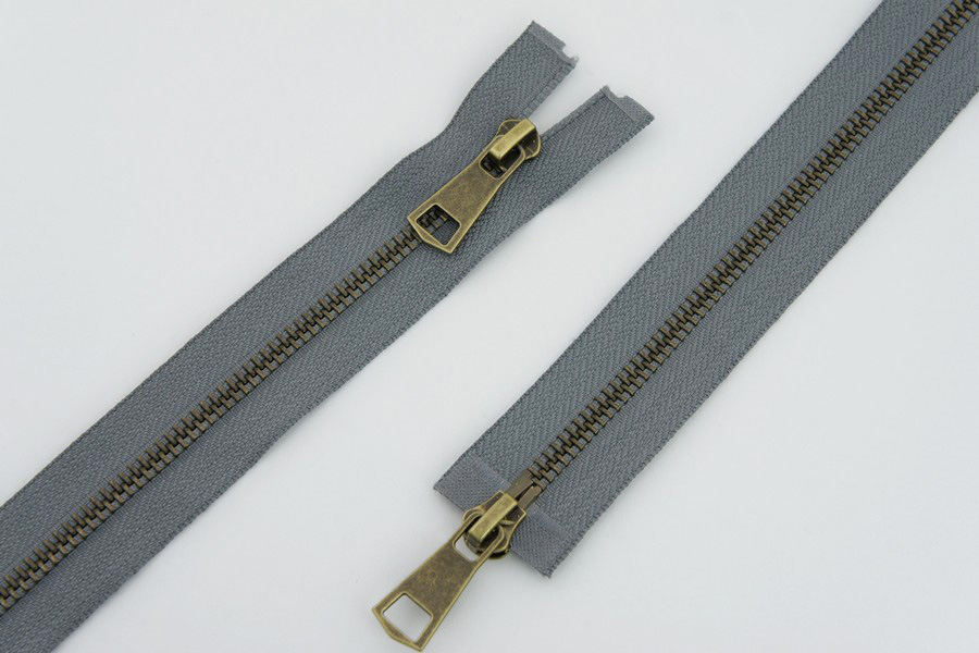 Блискавка MH Тип 5, 2 замка сірий 90 см 5MTO-90-384-bronz