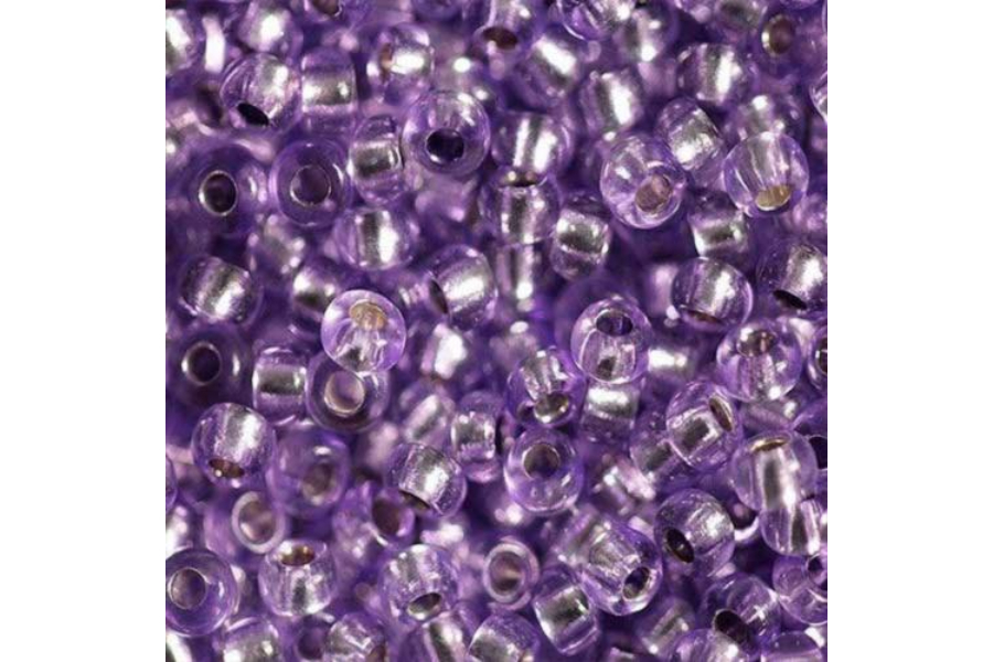 Бісер Preciosa 78123 №10 прозорий сольгель бузковий темний 2,3 мм