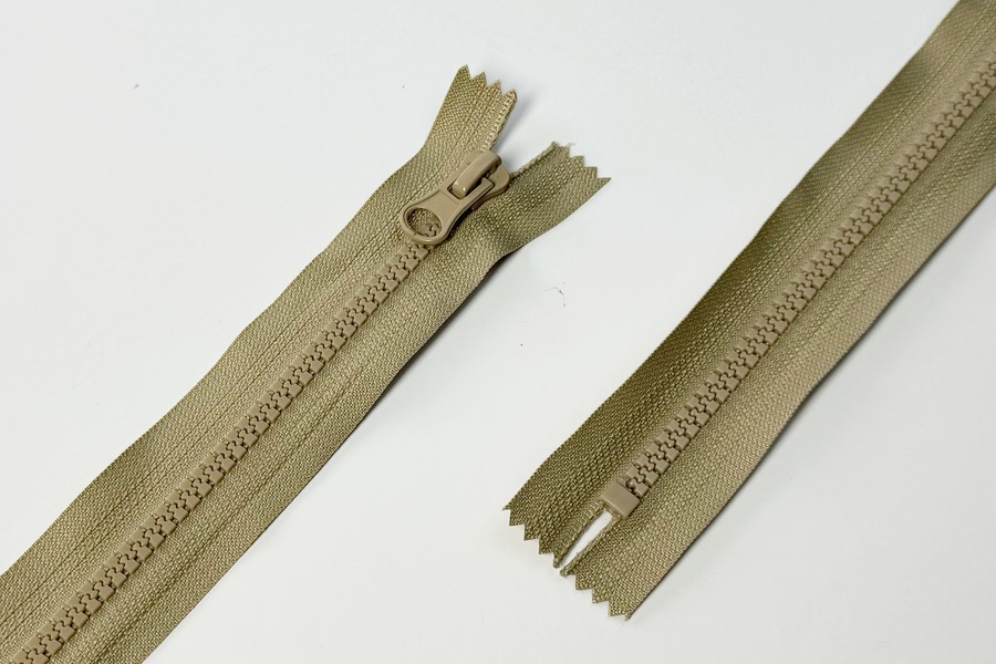 Блискавка MH Тип 5, нероз'ємні бежевий сірий 18 см