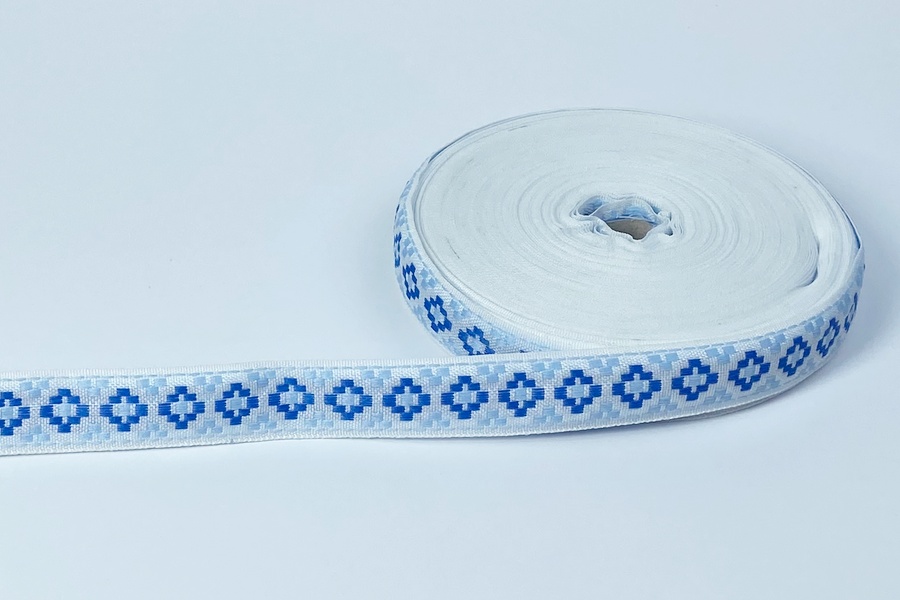 Тасьма 17 мм блакитний яскравий