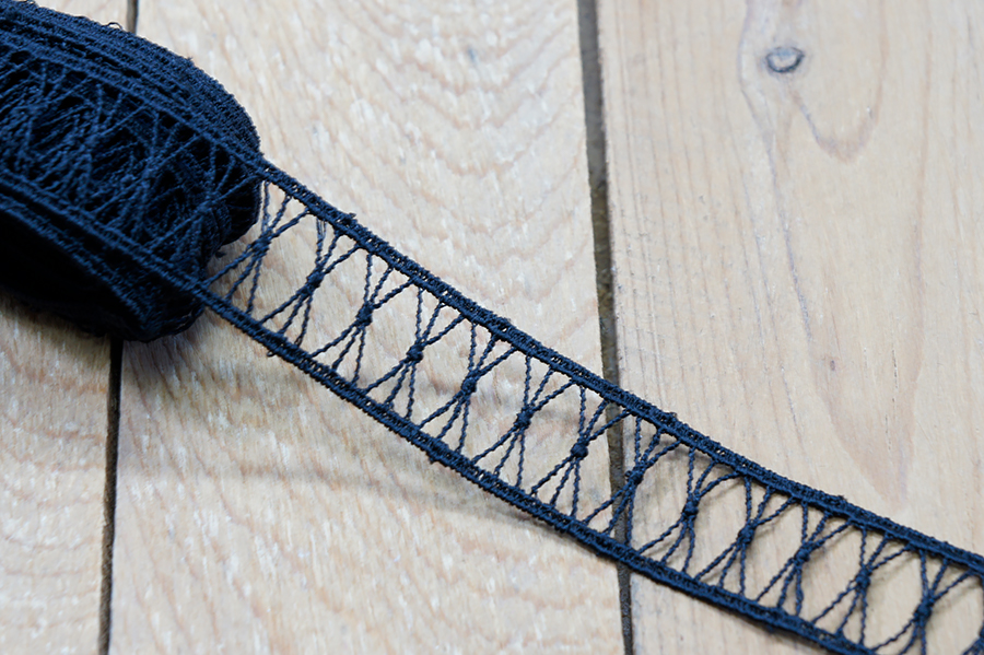 Мереживо гіпюр 25 мм Mertbutton чорний