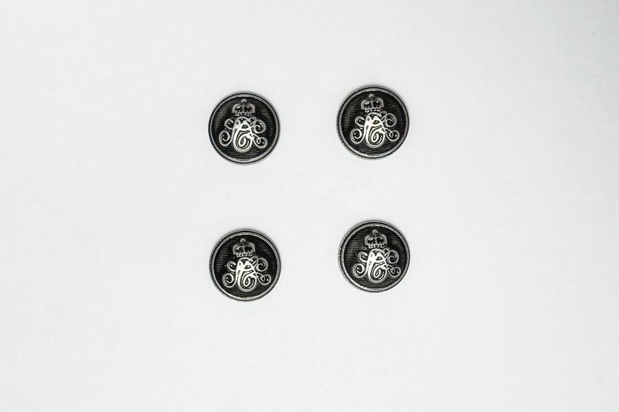 Гудзик на ніжці 15 мм Mertbutton металізований нікель 257е