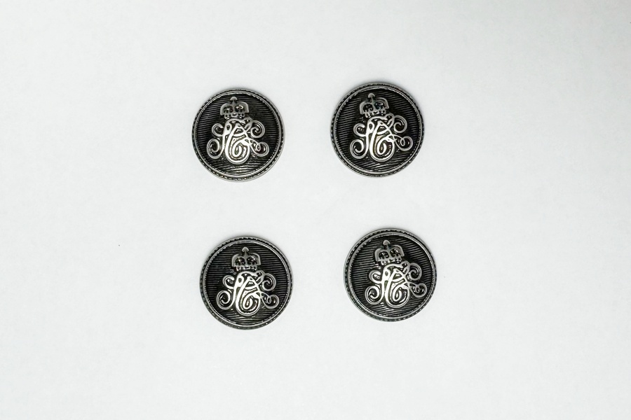 Гудзик на ніжці 20 мм Mertbutton металізований нікель 257е